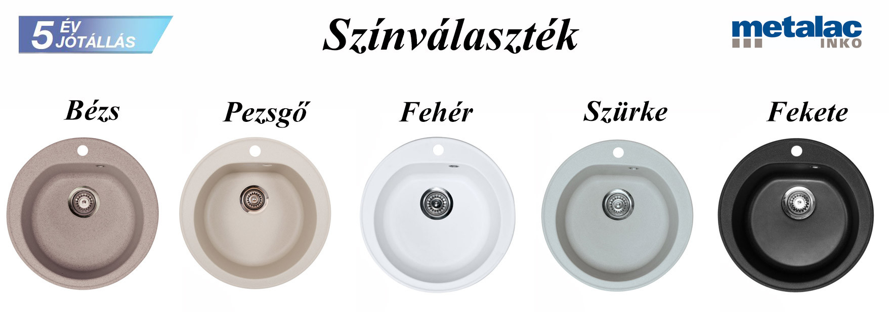 Gránit mosogató színválaszték