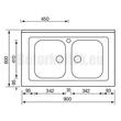 CM Rossana teletetős mosogató 031134 2med 900x600mm-1 CM Rossana teletetős mosogató 031134 2med 900x600mm-1