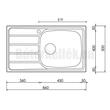 CM Universal mosogató 015440 1med+csepp 860x500mm Nagy medence-1 CM Universal mosogató 015440 1med+csepp 860x500mm Nagy medence-1