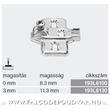 Blum 193L6100 Modul keresztalakú szerelőtalp-1 Blum 193L6100 Modul keresztalakú szerelőtalp-1