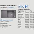 Blanco Axia III XL 6S Alumetál 1med+gyüm.+csepp. Silgránit mosogató InFino 1000x510mm üveg vágódeszkával Blanco Axia III XL 6S Alumetál 1med+gyüm.+csepp. Silgránit mosogató InFino 1000x510mm üveg vágódeszkával