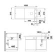 Blanco Axia III XL 6S Alumetál 1med+gyüm.+csepp. Silgránit mosogató InFino 1000x510mm üveg vágódeszkával Blanco Axia III XL 6S Alumetál 1med+gyüm.+csepp. Silgránit mosogató InFino 1000x510mm üveg vágódeszkával