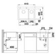 Blanco Pleon 6 Split Alumetál 615x510mm silg.mosogató exct.nélk. 521691 Blanco Pleon 6 Split Alumetál 615x510mm silg.mosogató exct.nélk. 521691
