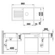 Blanco Zia 5S Antracit 1m+cs. Silgránit mosogató 860x500mm ext.nélk.520511 Blanco Zia 5S Antracit 1m+cs. Silgránit mosogató 860x500mm ext.nélk.520511