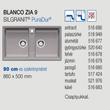 Blanco Zia 9 Alumetál 2mély. Silgránit mosogató 860x500mm ext.nélk. 516677 Blanco Zia 9 Alumetál 2mély. Silgránit mosogató 860x500mm ext.nélk. 516677