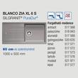 Blanco Zia XL 6S Alumetal 1m+cs. Silgránit mosogató 1000x500mm ext.nélk. 517569 Blanco Zia XL 6S Alumetal 1m+cs. Silgránit mosogató 1000x500mm ext.nélk. 517569
