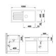 Blanco Zia XL 6S Alumetal 1m+cs. Silgránit mosogató 1000x500mm ext.nélk. 517569 Blanco Zia XL 6S Alumetal 1m+cs. Silgránit mosogató 1000x500mm ext.nélk. 517569