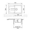 GRAWA PT1-7810T SÖTÉT HOMOK gránit mosogató 780x500mm-1 GRAWA PT1-7810T SÖTÉT HOMOK gránit mosogató 780x500mm-1