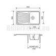 GRAWA PT3-8610T SÖTÉT HOMOK gránit mosogató 860x500mm-1 GRAWA PT3-8610T SÖTÉT HOMOK gránit mosogató 860x500mm-1