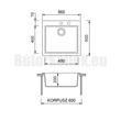 GRAWA PT5-5610N FEKETE gránit mosogató 560x500mm-1 GRAWA PT5-5610N FEKETE gránit mosogató 560x500mm-1