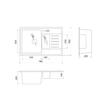 Quadro plus 1.5D XGranit Szürke mosogató 780x500/195/130mm 158550 Quadro plus 1.5D XGranit Szürke mosogató 780x500/195/130mm 158550