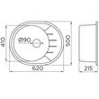 Venera M XGranit Szürke mosogató 620x500/200mm 155195 Venera M XGranit Szürke mosogató 620x500/200mm 155195