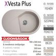 Vesta Plus XGranit Szürke mosogató 780x500/195mm 190596 Vesta Plus XGranit Szürke mosogató 780x500/195mm 190596
