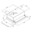 Páraelszivó Evido Slimlux 50X Inox előlappal-rajz Páraelszivó Evido Slimlux 50X Inox előlappal-rajz