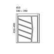 Evőeszköztartó 76-R45 490x390mm Antracit rajz Evőeszköztartó 76-R45 490x390mm Antracit rajz