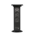 Konnektor Munkalapba süllyeszthető Motoros 3-as-2db-USB Fekete Bluetooth hangszóróval Konnektor Munkalapba süllyeszthető Motoros 3-as-2db-USB Fekete Bluetooth hangszóróval