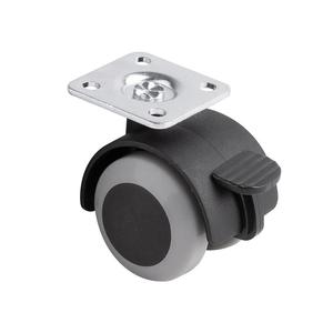 Bútorgörgő puha futófelülettel 40mm Szürke fékes