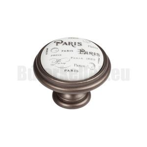 Fogantyú P77.00.q4.g7g Barna-Fehér-Paris Fém/Porcelán