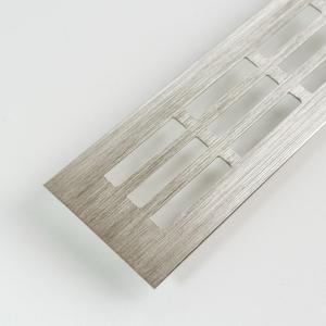 Szellőzőrács 60x800mm Nemesacél imitáció