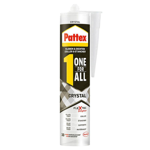Pattex One for All Crystal polimer építési-szerelési és tükör ragasztó Átlátszó
