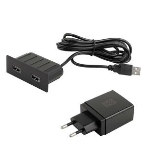 Beépíthető elosztó VersaPick 2xUSB Matt fekete