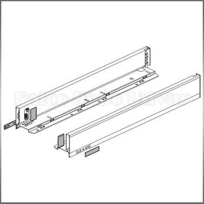 Blum Legrabox fiók 770M5002S 90-63mm Selyemfehér káva 500mm mélységű