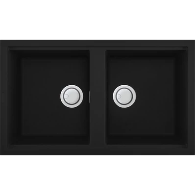 Elleci Best 450 gránit mosogató G40 Full Black 840x480mm