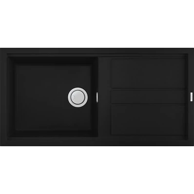 Elleci Best 480 gránit mosogató G40 Full Black 980x480mm