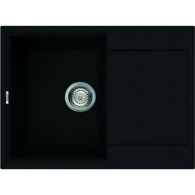 Elleci Easy 135 gránit mosogató G40 Full Black 660x480mm
