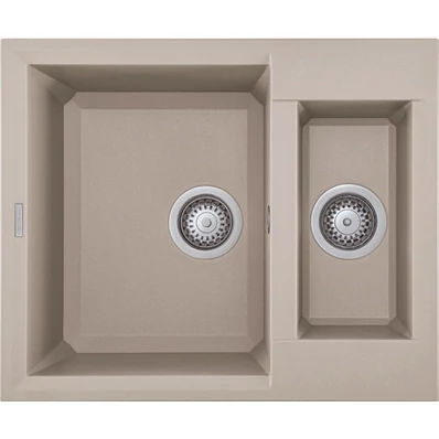 Elleci Easy 150 gránit mosogató G62 Bianco 580x480mm