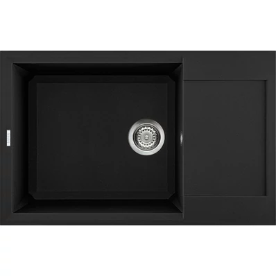 Elleci Easy 310 gránit mosogató G40 Full Black 760x480mm