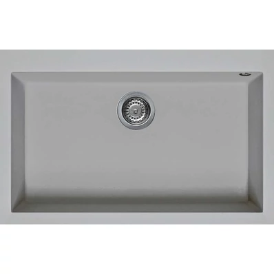 Elleci Quadra 130 gránit mosogató M79 Aluminium 770x480mm
