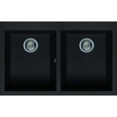 Elleci Quadra 350 gránit mosogató G59 Antracite 760x480mm