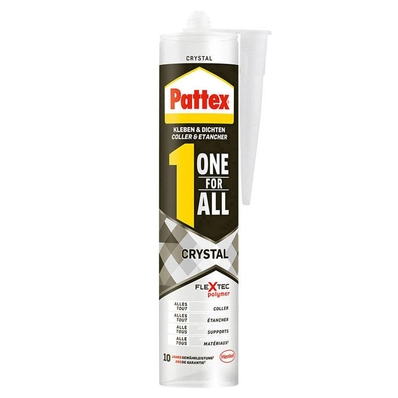 Pattex One for All Crystal polimer építési-szerelési és tükör ragasztó Átlátszó