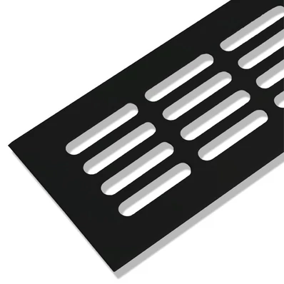 Szellőzőrács 80x400mm Fekete