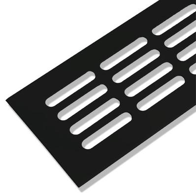 Szellőzőrács 80x400mm Fekete