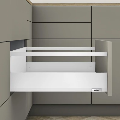 Blum MERIVOBOX fiókszett E magasságú Korlát magasítással 500mm Selyemfehér