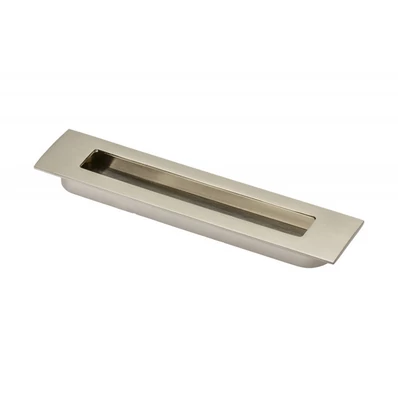 Fogantyú UZ-E6-128-06 Inox tolóajtó kagyló süllyesztett nikkel
