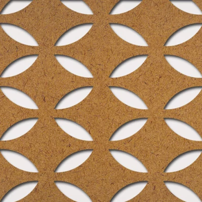Perforált lemez Grezzo natur Hdf FARFALLE perforációval 1520x605x3mm
