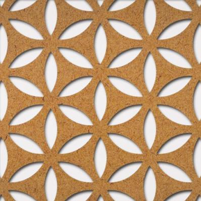 Perforált lemez Grezzo natur Hdf HANNA perforációval 1520x605x3mm