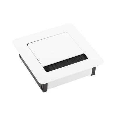 Kábelkivezető Fém 100x100x29mm Fehér Strong