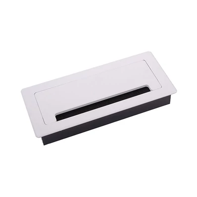 Kábelkivezető Fém 200x90x23mm Fehér Strong
