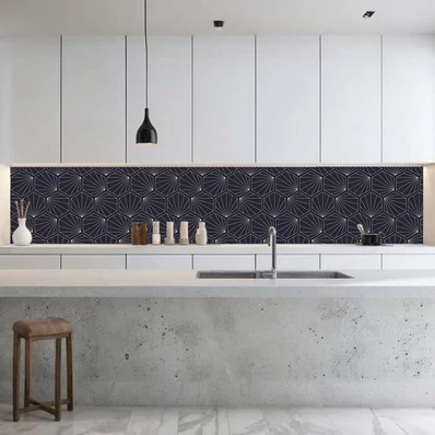 Konyhai hátfal Wallplex falburkoló Art Deco 60x300cm