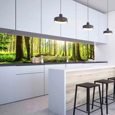 Konyhai hátfal Wallplex falburkoló Erdő 60x120cm
