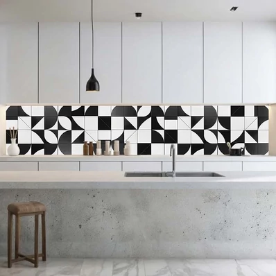 Konyhai hátfal Wallplex falburkoló Monokróm 60x300cm