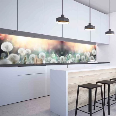 Konyhai hátfal Wallplex falburkoló Pitypangok 60x300cm