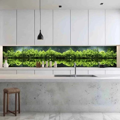 Konyhai hátfal Wallplex falburkoló Smaragd Erdő 60x300cm