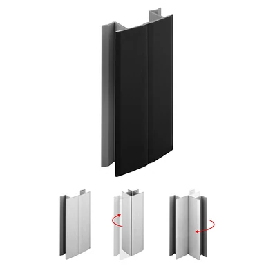 Lábazat előlap SCILM csatlakozó flexi 100mm Fényes Fekete