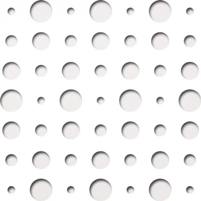 Perforált lemez Laccato-Hdf ARIEL perforációval Krono 101 Fehér 1400x510x3mm
