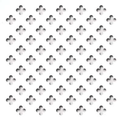 Perforált lemez Laccato-Hdf Fiore perforációval Krono 101 Fehér 1400x510x3mm